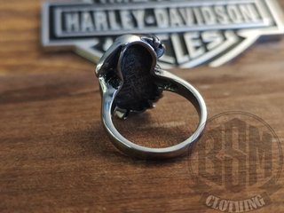 Anello Harley-Davidson Teschio Falce Argento