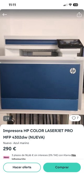 Impresora HP Color LaserJet Pro MFP 4302dw