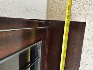 Mueble de salón madera oscura