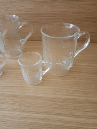 6 vasos agua y 6 chupitos cristal Portugal