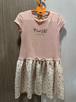Vestido niña rosa floral