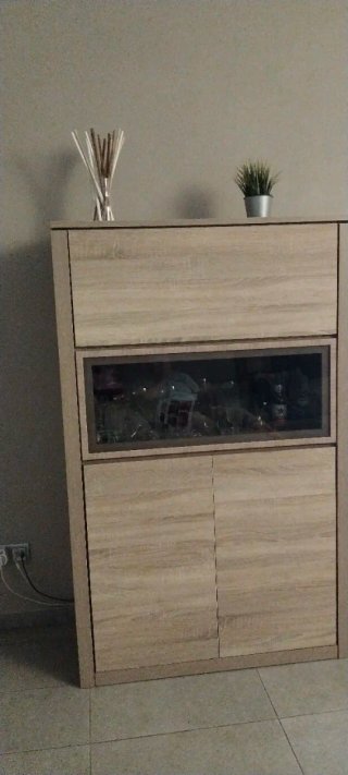 Mobili Vetrina per Sala da Pranzo in Legno e Vetro