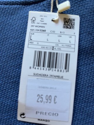 Jersey Mango azul sin estrenar y pantalon compañer