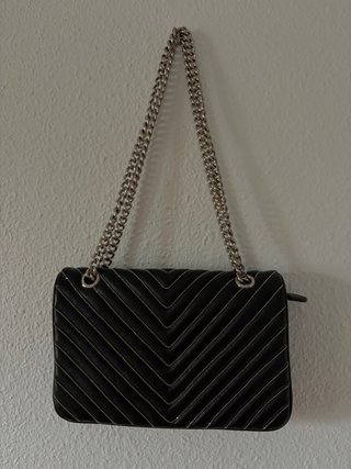 Bolso V&L Negro Piel Cocodrilo