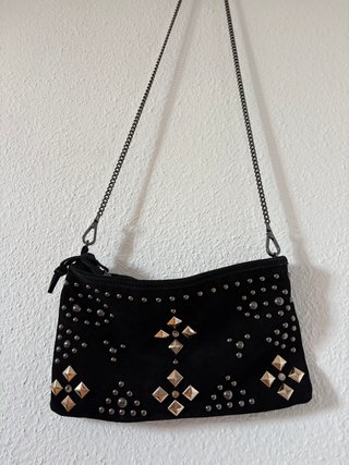 Bolso V&L Negro Piel Cocodrilo