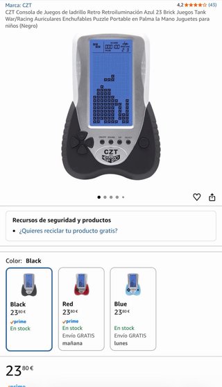Consola Retro Mega Brick Tetris
