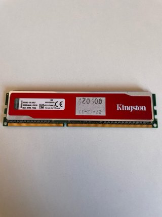 Memoria RAM DDR3 Kingston HyperX Roja