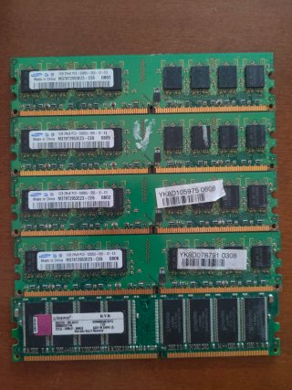 5x 1GB DDR2 Módulos de Memoria RAM