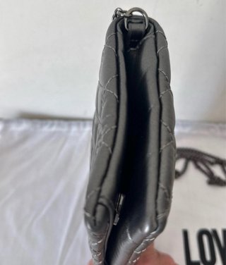 Love Moschino borsetta tracolla/pochette grigia