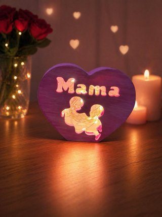 Lámpara Corazón Mama con Luces LED
