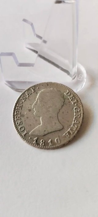 Moneda Plata 4 Reales 1810 José Napoleón