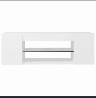 Mobile TV bianco in legno e vetro