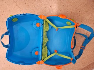 Maleta Trunki Infantil Ruedas Viaje Azul Verde