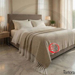 Copriletto Chevron Rosa e Bianco