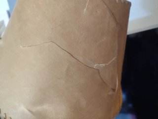 Lámpara de pie de madera y metal