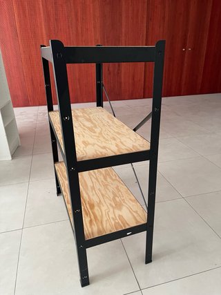 Estantería Metálica y Madera 3 Niveles