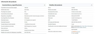 Disco duro HDD SSD 1TB