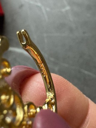 Orecchini a cerchi dorati in  Argento 925