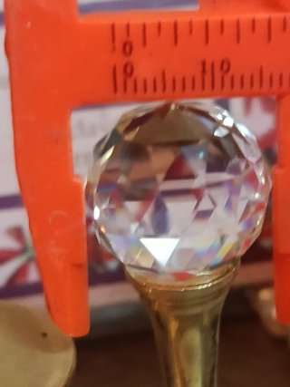 *Salero y pimentero de cristal y oro antiguo nuevo