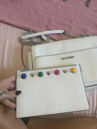Borsa Love Moschino Bianca Multicolore