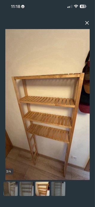 Estantería de madera 4 baldas