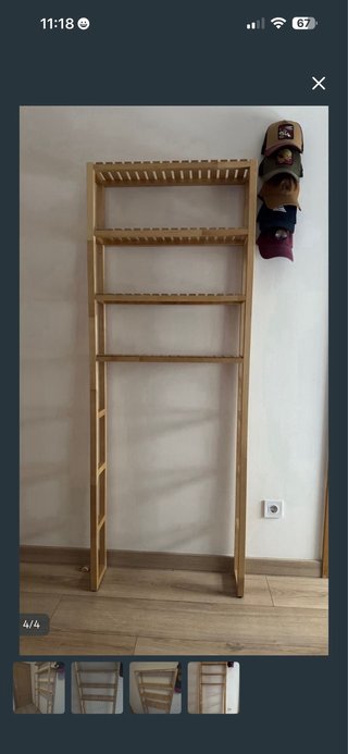 Estantería de madera 4 baldas