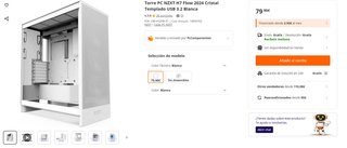 Caja / Torre PC NZXT H7 Flow Blanca