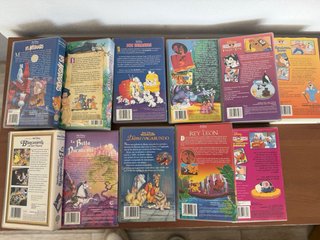 Lote 10 Películas VHS Disney Clásicos Español