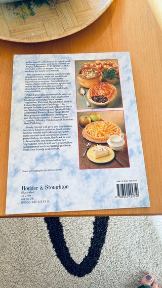 Libro de cocina en inglés