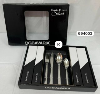 Set Posate DGBAVARIA 48 pezzi Silver