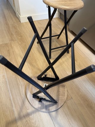 Taburetes plegables madera y metal