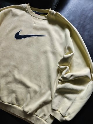 Sudadera Nike Crewneck Amarilla Bordada 1990s M