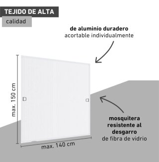 Mosquitera de marco blanca