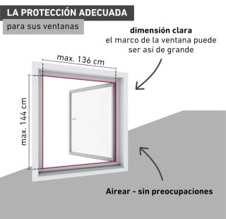 Mosquitera de marco blanca