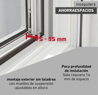 Mosquitera de marco blanca