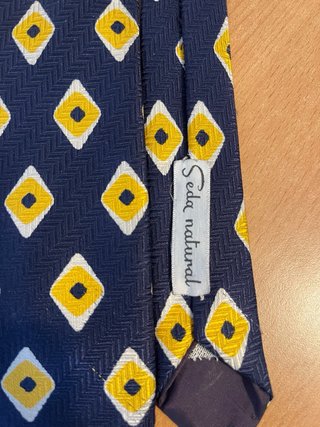 Corbata Pertegaz Seda Azul y Amarillo