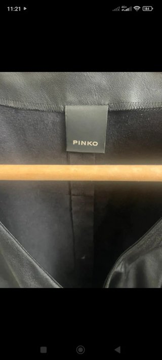 Vestido Pinko pele sintético preto