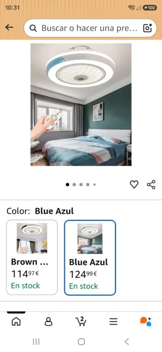 Lámpara LED Techo con Ventilador