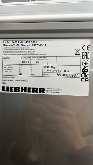 Nevera Laboratorio LIEBHERR LKPv 8420