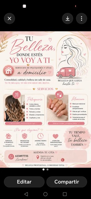 Servicio de peluquería y uñas!