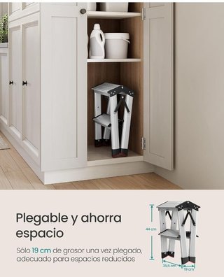 Escalera de Aluminio con 2 Peldaños