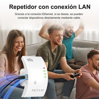Repetidor WiFi NETVIP 300Mbps Amplificador Señal