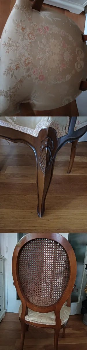 Silla Luis XVI Rattan y Madera