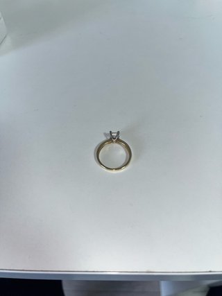 Anillo compromiso oro 14K Bicolor