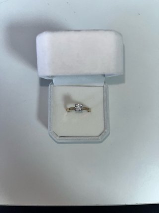 Anillo compromiso oro 14K Bicolor