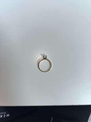 Anillo compromiso oro 14K Bicolor