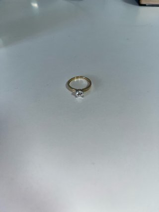 Anillo compromiso oro 14K Bicolor