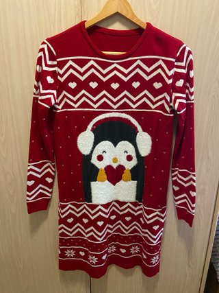 Vestido Navideño Pingüino Rojo