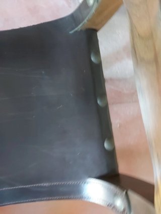 Sillón Trono Madera y Cuero