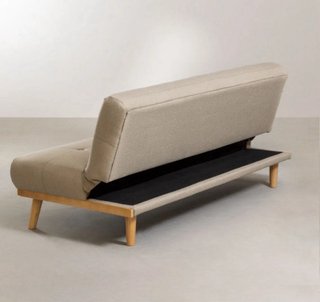 Sofá Cama SKLUM Beige y Madera